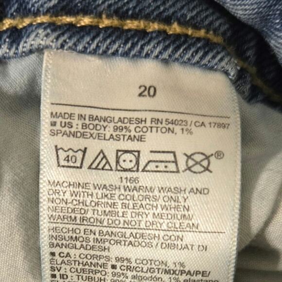 Old Navy Plus Size 20 Extra High Rise Wide Leg Jeans Distressed Hem Medium Wash - Picture 2 of 11